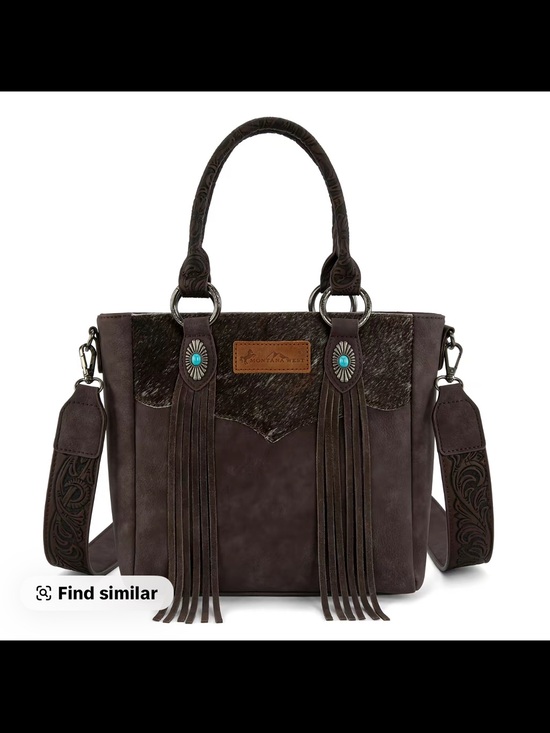 Montana West Handbags - Montana West Hair-On Hide Concealed Carry Tote Bag NWT
